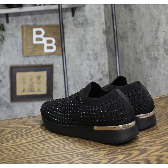 Kenneth Cole Reaction Womens Cameron Jewel Jogger Sneaker RLF1001SX Black 9M - Picture 2 of 11